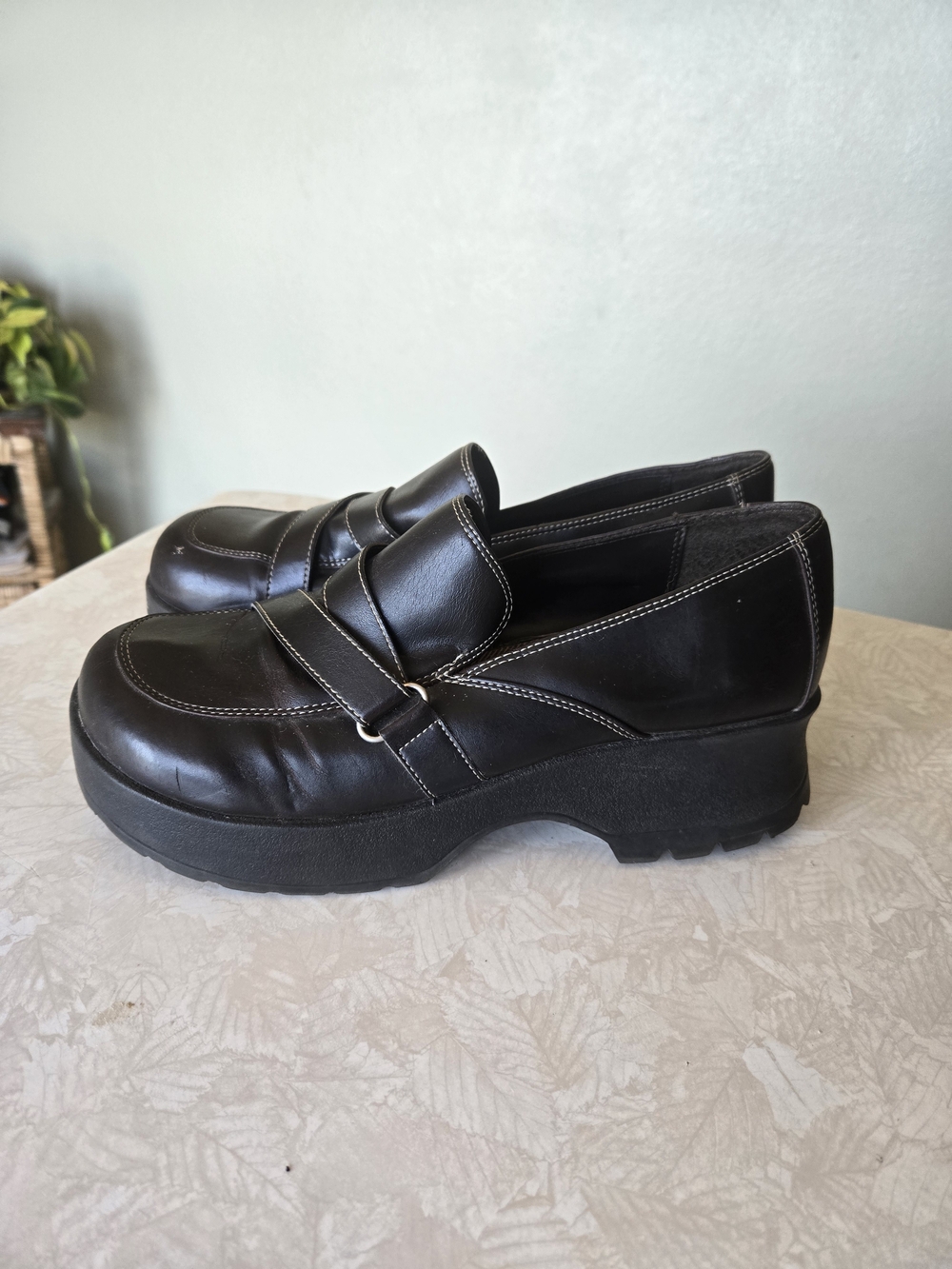 Vintage LEI Platform Loafers, Y2K, 90's, Goth, Grunge, Academia, Clueless